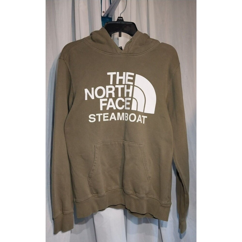 The North Face Hoodie Mens S Green Sweatshirt Camping Hiking Sweater Steamboat